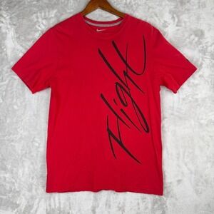 Nike Air Flight Graphic T Shirt Red Mens Size Large Standard Fit Cotton